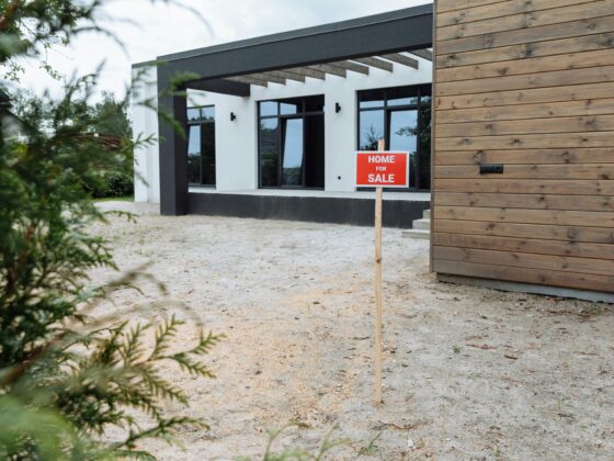 A modern single-family home in New Jersey, staged for sale.